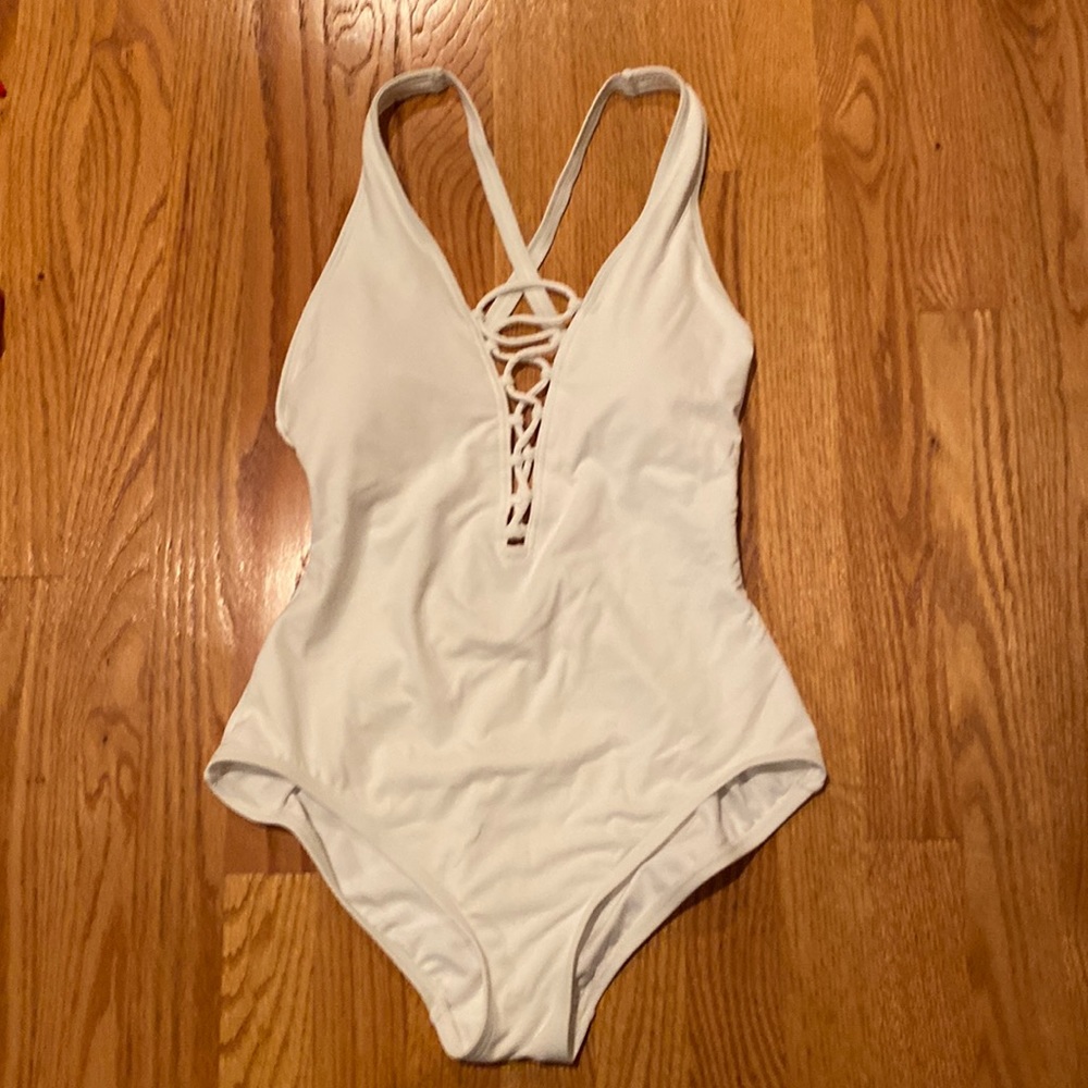 Michael Kors white swimsuit. Size 8